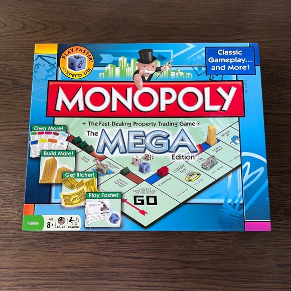 NEW Monopoly MEGA Edition Board Game - Family Fun Game Night Kids & Adults - Picture 3 of 8
